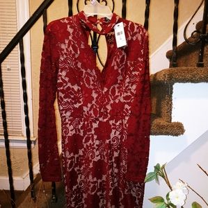 New* Elegant Rose Lace Dress